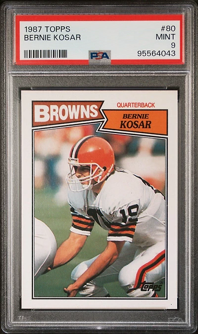 1987 Topps 80 Bernie Kosar PSA 9