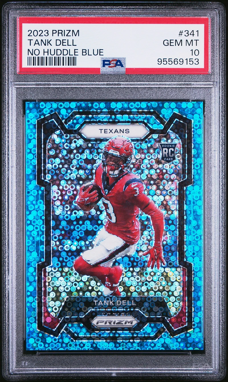 2023 Panini Prizm 341 Tank Dell No Huddle Blue PSA 10