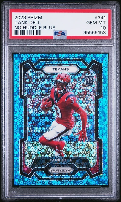 2023 Panini Prizm 341 Tank Dell No Huddle Blue PSA 10