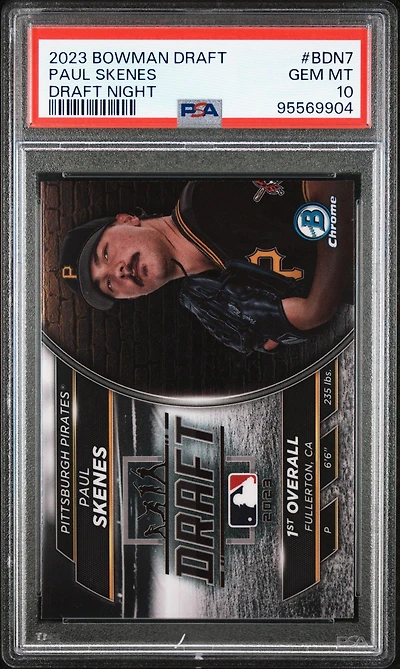 2023 Bowman Draft Bowman Draft Night Bdn7 Paul Skenes PSA 10