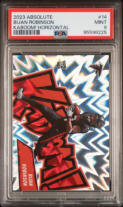 2023 Panini Absolute Kaboom! Horizontal 14 Bijan Robinson PSA 9