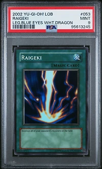 2002 Yu-gi-oh! Lob-legend Of Blue Eyes White Dragon 053 Raigeki PSA 9