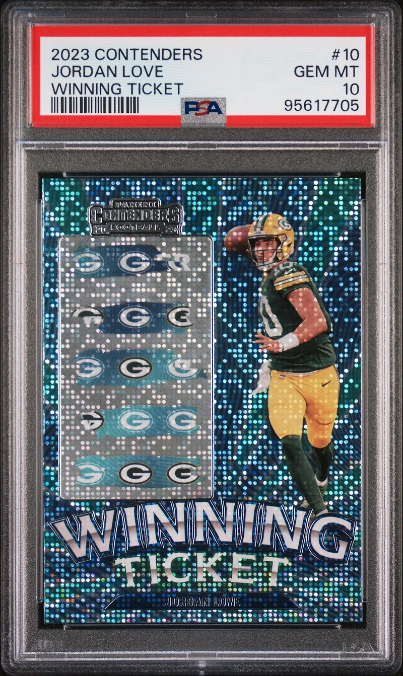 2023 Panini Contenders Winning Ticket 10 Jordan Love PSA 10