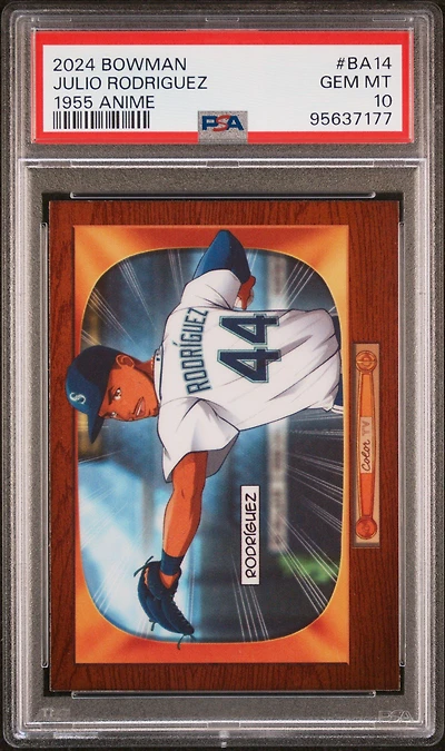 2024 Bowman 1955 Bowman Anime Ba14 Julio Rodriguez PSA 10