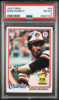 1978 Topps 36 Eddie Murray PSA 8