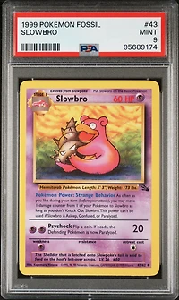1999 Pokemon Fossil 43 Slowbro PSA 9