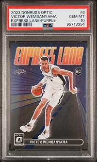 2023 Panini Donruss Optic Express Lane 8 Victor Wembanyama Purple PSA 10