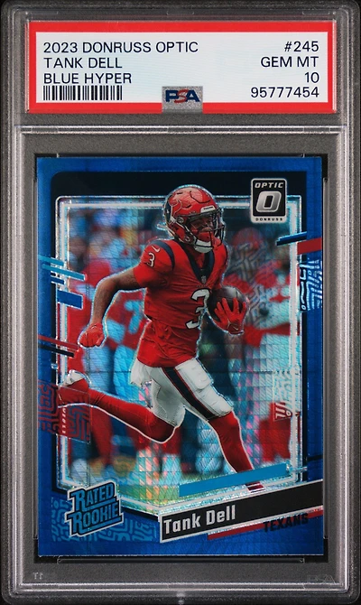2023 Panini Donruss Optic 245 Tank Dell Blue Hyper PSA 10