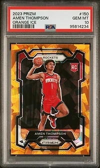 2023 Panini Prizm 150 Amen Thompson Orange Ice PSA 10