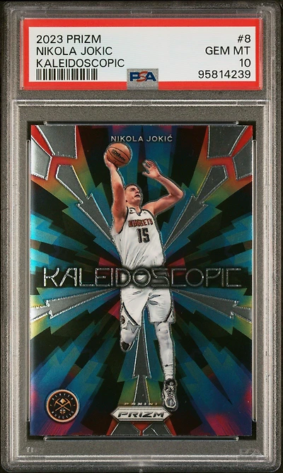 2023 Panini Prizm Kaleidoscopic 8 Nikola Jokic PSA 10