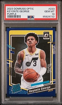2023 Panini Donruss Optic 223 Keyonte George Purple PSA 10