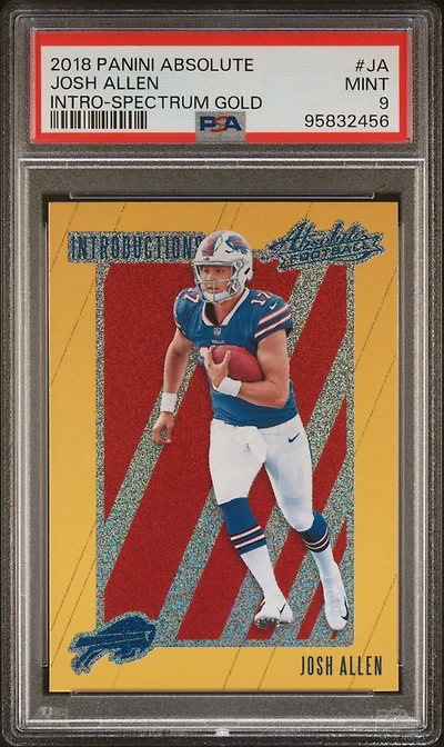 2018 Panini Absolute Introductions Ja Josh Allen Spectrum Gold PSA 9
