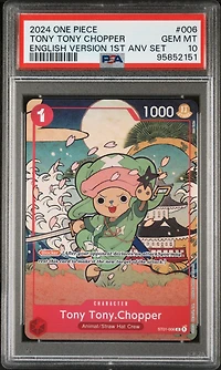 2024 One Piece English Version 1st Anniversary Set 006 Tony Tony Chopper PSA 10