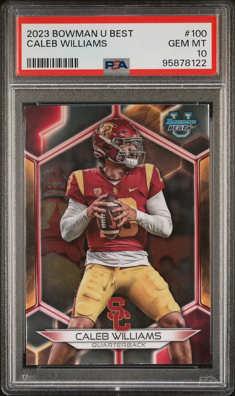2023 Bowman University Best 100 Caleb Williams PSA 10