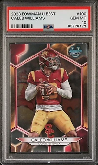 2023 Bowman University Best 100 Caleb Williams PSA 10