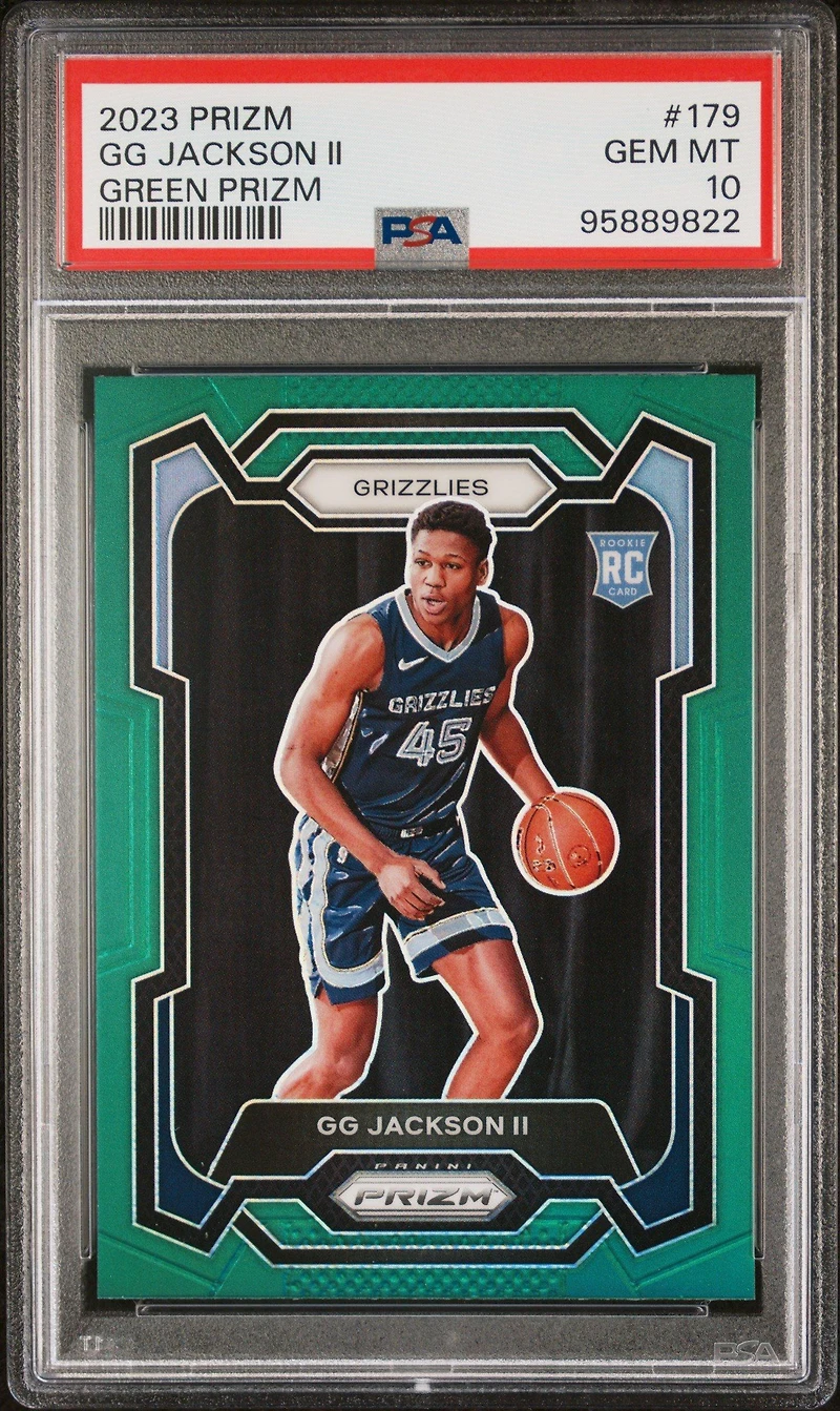 2023 Panini Prizm 179 Gg Jackson Ii Green Prizm PSA 10