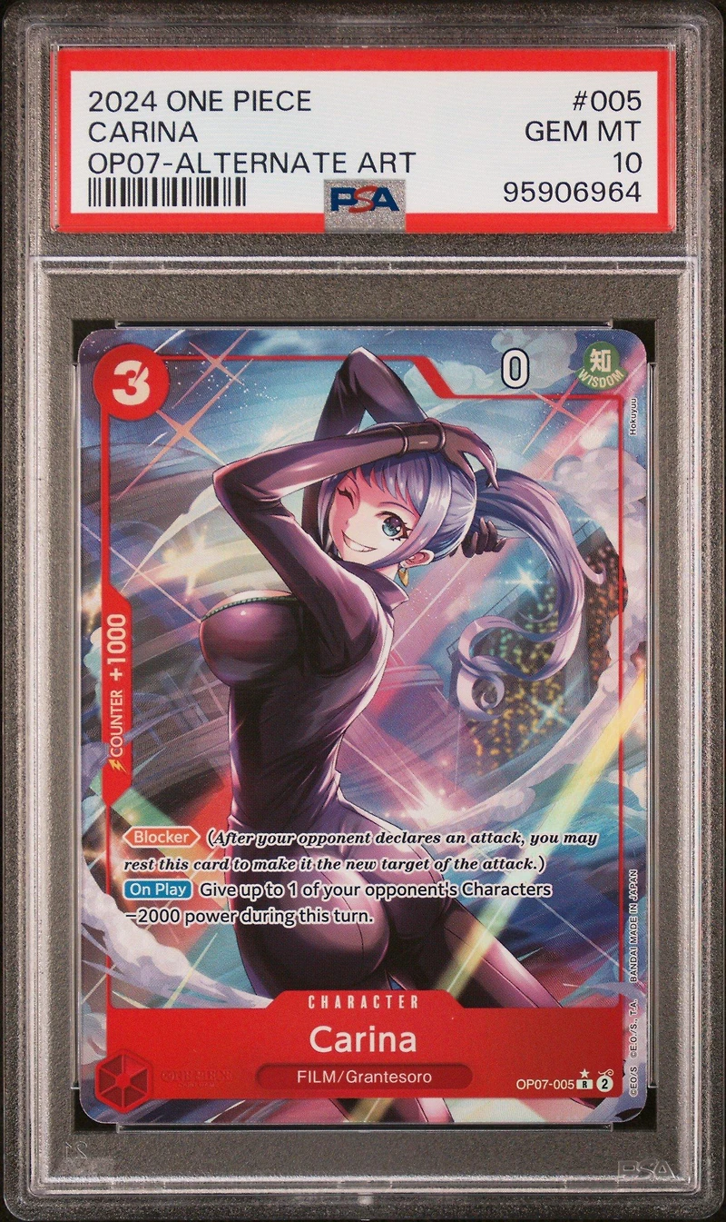 2024 One Piece Op07-500 Years In The Future 005 Carina Alternate Art PSA 10