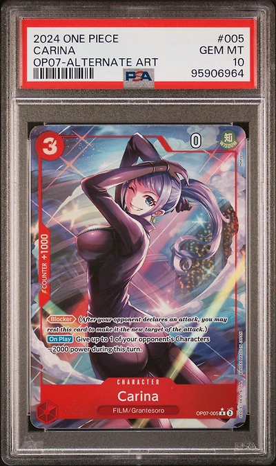 2024 One Piece Op07-500 Years In The Future 005 Carina Alternate Art PSA 10