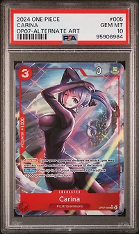 2024 One Piece Op07-500 Years In The Future 005 Carina Alternate Art PSA 10