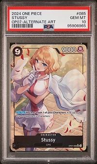 2024 One Piece Op07-500 Years In The Future 085 Stussy Alternate Art PSA 10