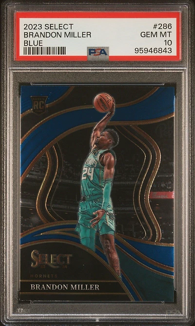 2023 Panini Select 286 Brandon Miller Blue PSA 10
