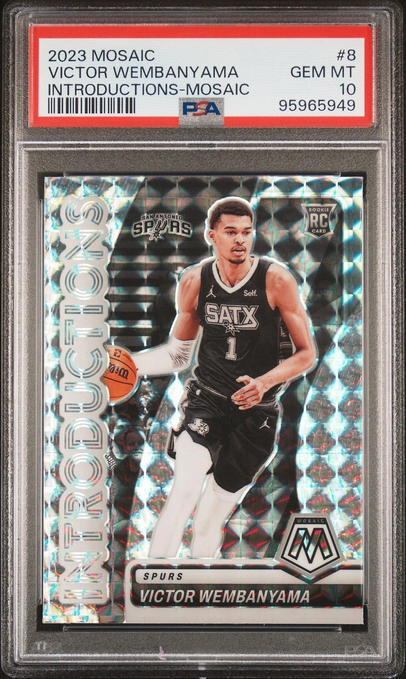 2023 Panini Mosaic Introductions 8 Victor Wembanyama Mosaic PSA 10
