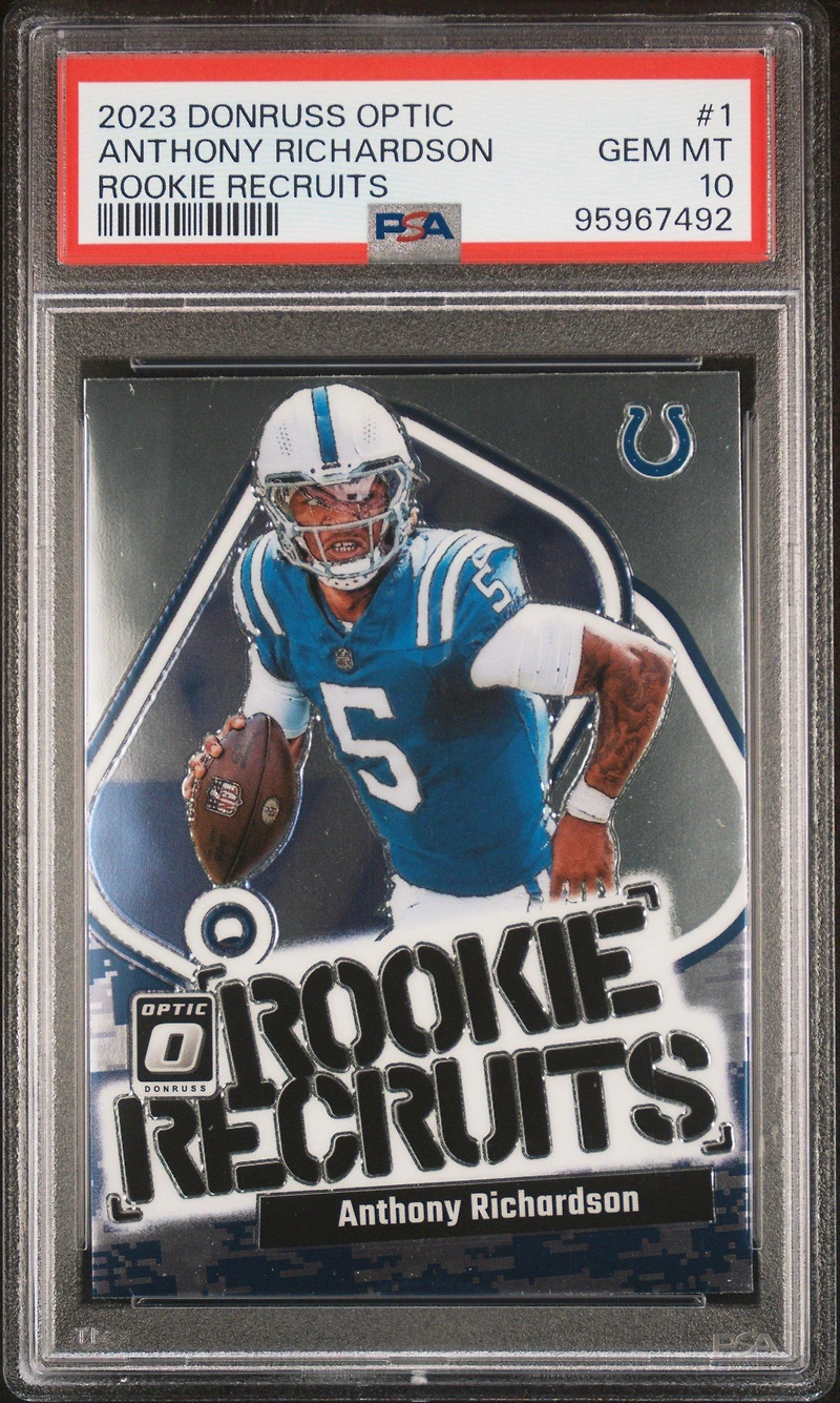 2023 Panini Donruss Optic Rookie Recruits 1 Anthony Richardson PSA 10