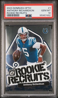 2023 Panini Donruss Optic Rookie Recruits 1 Anthony Richardson PSA 10