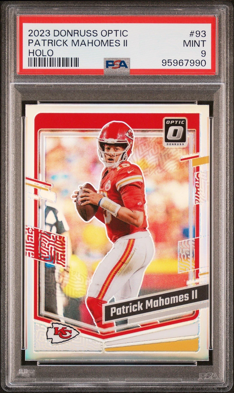 2023 Panini Donruss Optic 93 Patrick Mahomes Ii Holo PSA 9