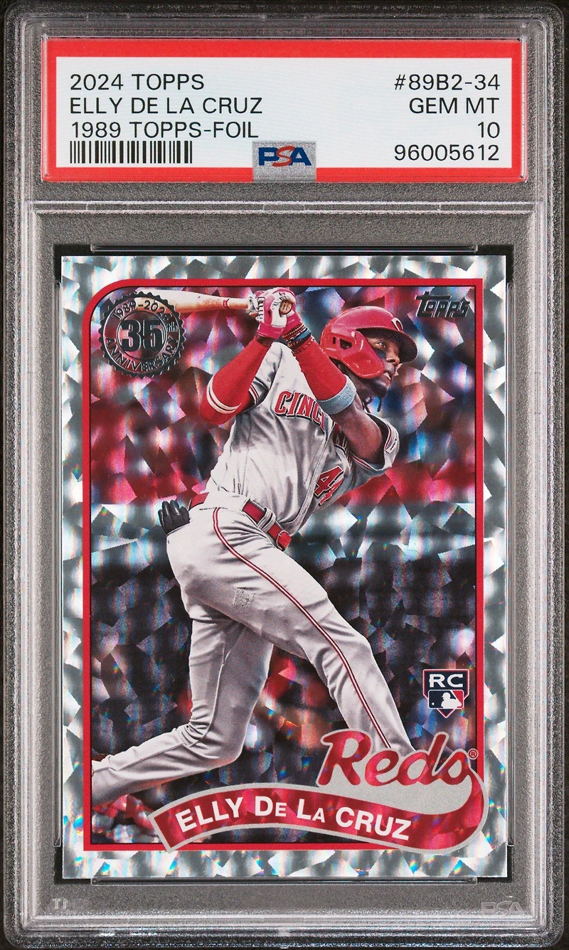 2024 Topps 1989 Topps Baseball 89b2-34 Elly De La Cruz Series 2-foil PSA 10