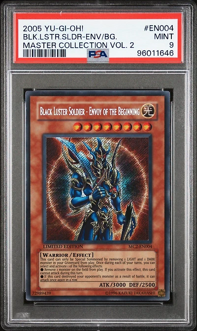2005 Yu-gi-oh! Master Collection Volume 2 En004 Black Luster Soldier - Envoy Of The Beginning PSA 9