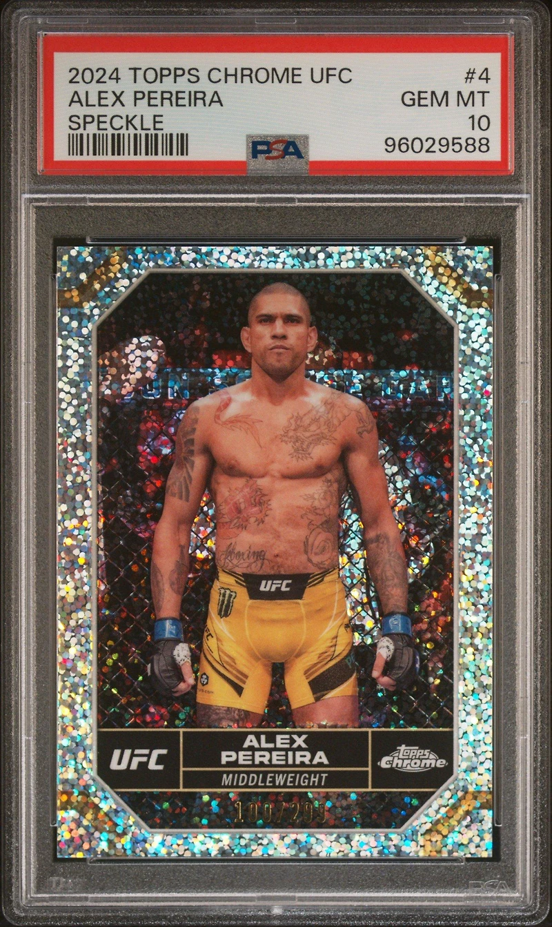 2024 Topps Chrome Ufc 4 Alex Pereira Speckle Refractor PSA 10