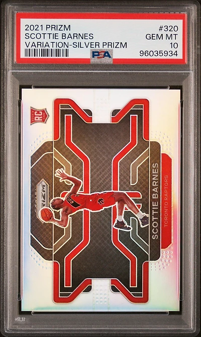 2021 Panini Prizm 320 Scottie Barnes Variation-silver Prizm PSA 10