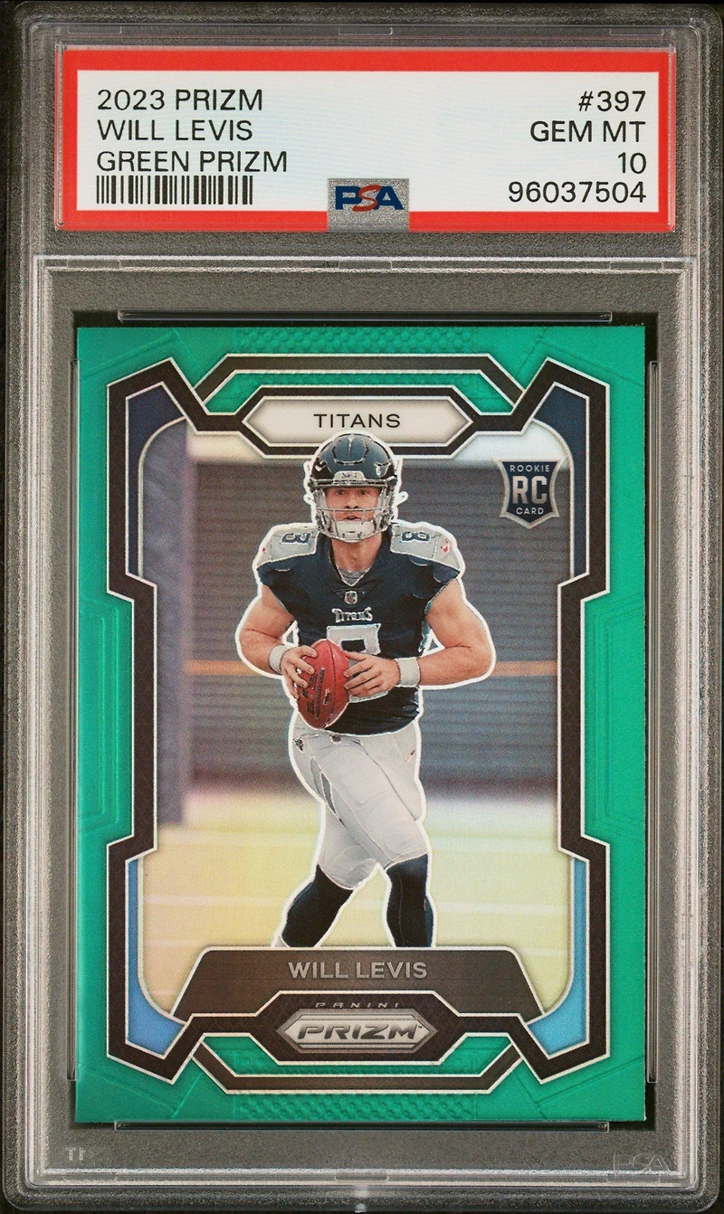 2023 Panini Prizm 397 Will Levis Green Prizm PSA 10