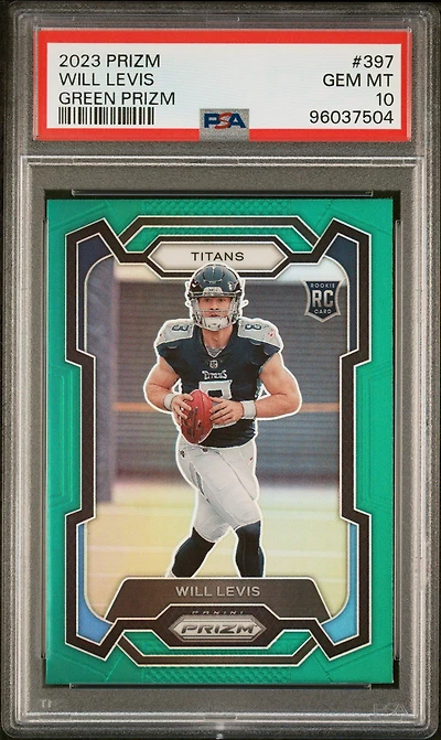 2023 Panini Prizm 397 Will Levis Green Prizm PSA 10