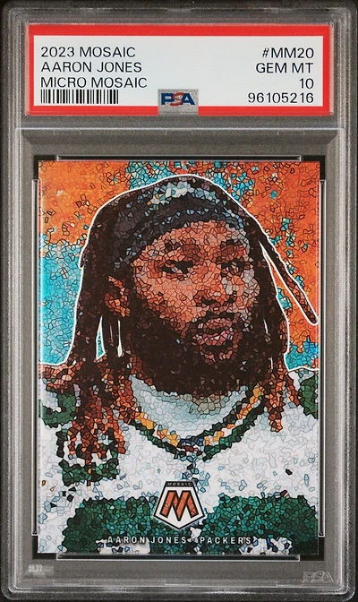 2023 Panini Mosaic Micro Mosaic Mm20 Aaron Jones PSA 10