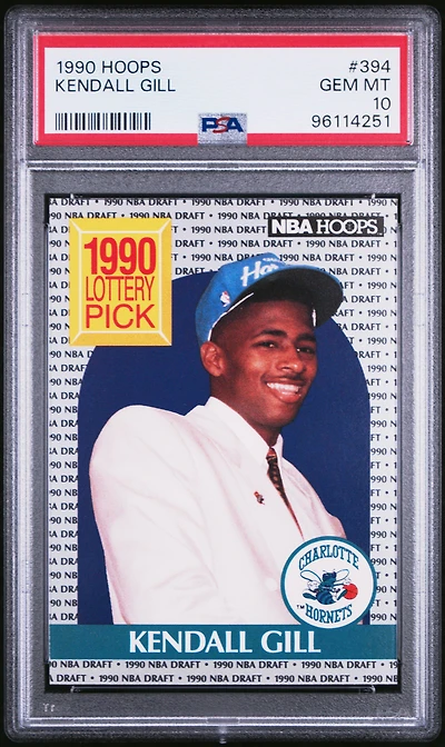 1990 Hoops 394 Kendall Gill PSA 10