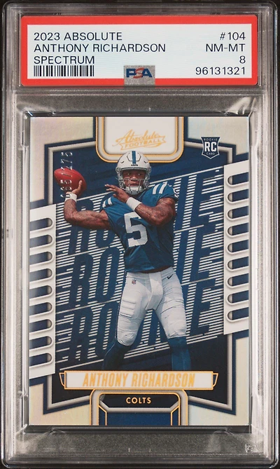 2023 Panini Absolute 104 Anthony Richardson Spectrum PSA 8