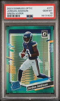 2023 Panini Donruss Optic 271 Jordan Addison Green Hyper PSA 10