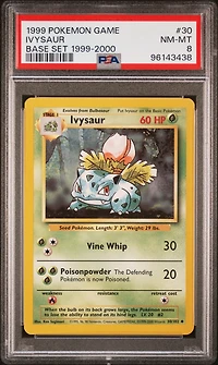 1999 Pokemon Game 30 Ivysaur Base Set 1999-2000 PSA 8