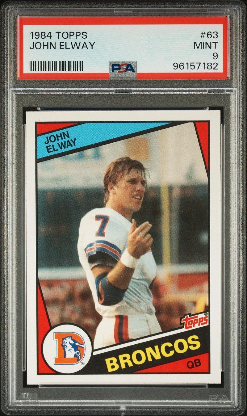 1984 Topps 63 John Elway PSA 9