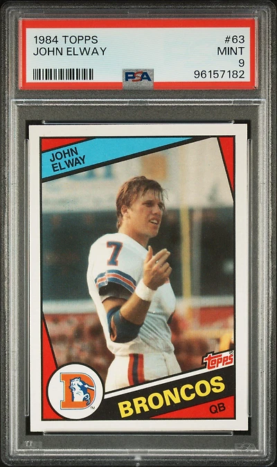 1984 Topps 63 John Elway PSA 9