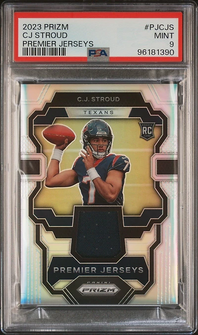 2023 Panini Prizm Premier Jerseys Pjcjs Cj Stroud PSA 9