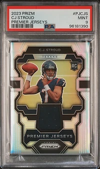 2023 Panini Prizm Premier Jerseys Pjcjs Cj Stroud PSA 9