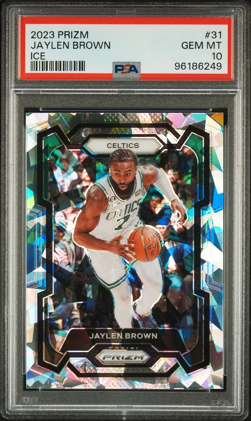 2023 Panini Prizm 31 Jaylen Brown Ice PSA 10