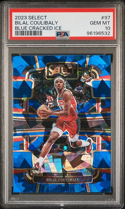 2023 Panini Select 97 Bilal Coulibaly Blue Cracked Ice PSA 10