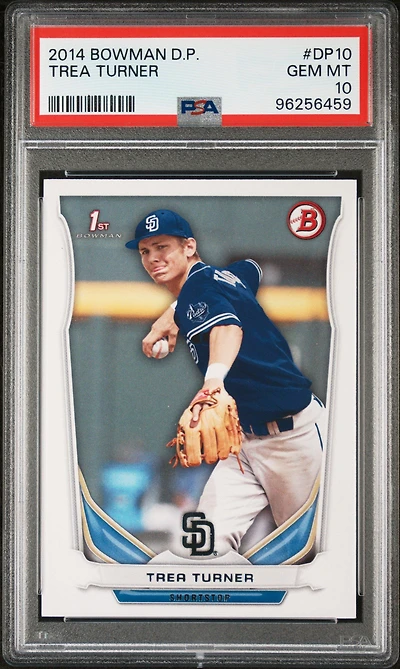 2014 Bowman Draft Picks Dp10 Trea Turner PSA 10