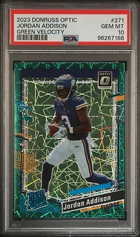 2023 Panini Donruss Optic 271 Jordan Addison Green Velocity PSA 10