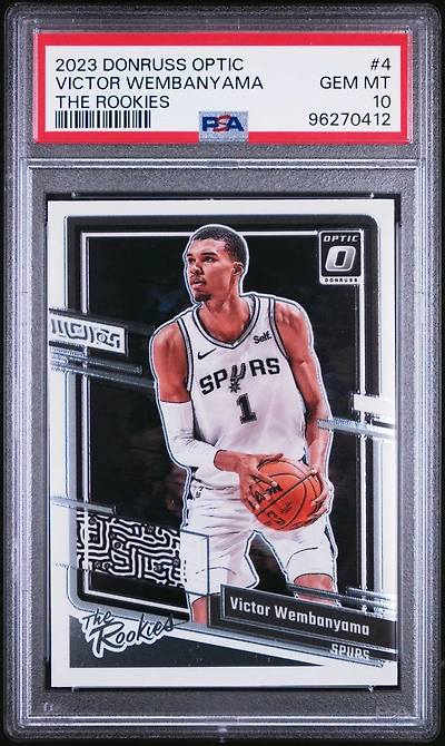 2023 Panini Donruss Optic The Rookies 4 Victor Wembanyama PSA 10