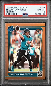 2021 Panini Donruss Optic 201 Trevor Lawrence Bronze PSA 8